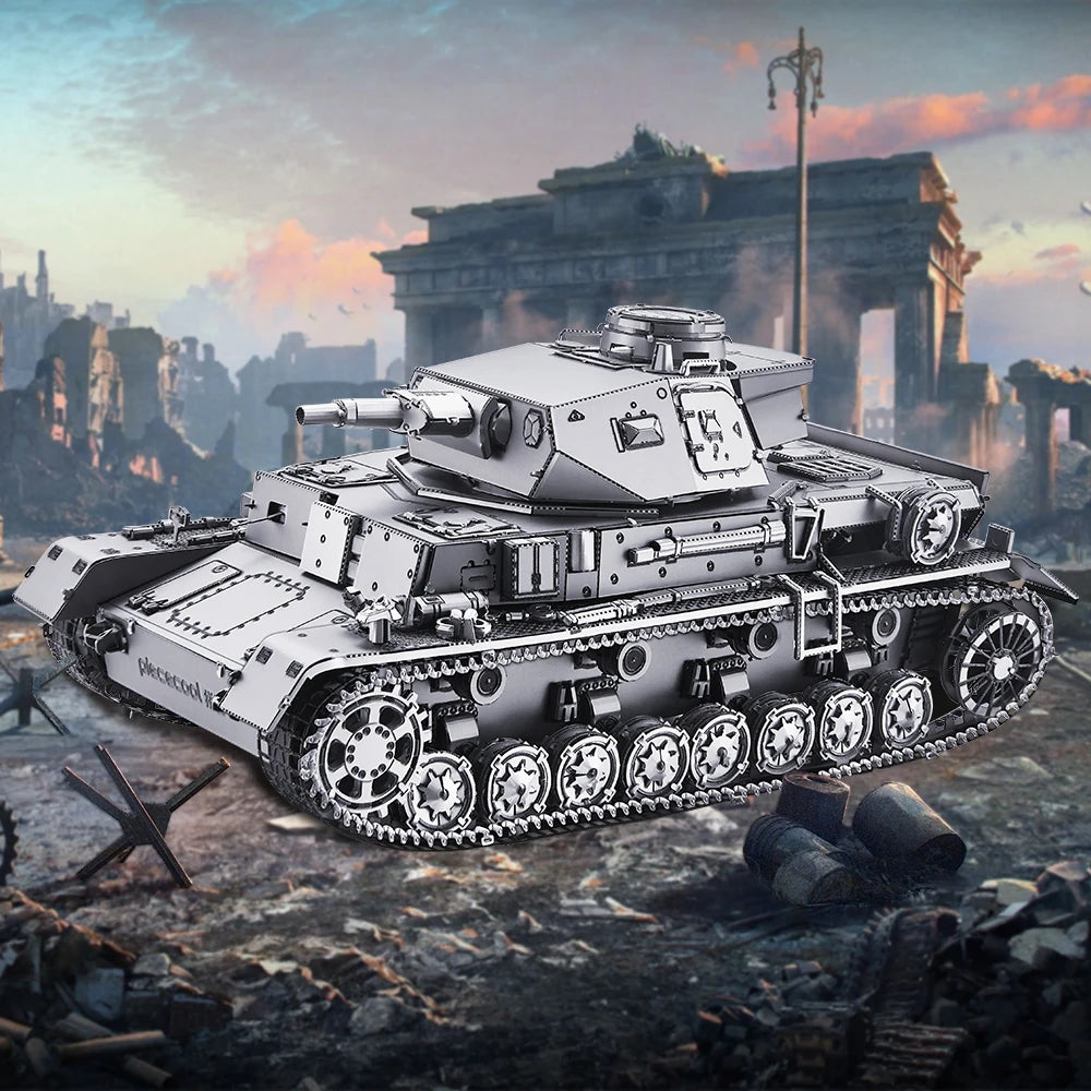 Piececool-Kits de modelos de Metal 3D 1:48 Panzer IV Tanks D Puzzle