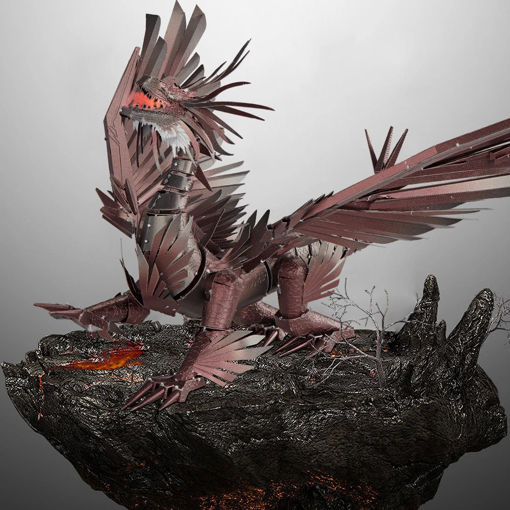 Piececool-rompecabezas de Metal 3D  rompecabezas de dragón Hellstrom