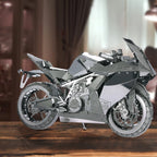 Piececool-rompecabezas de Metal 3D modelo de ensamblaje de motocicleta de plata