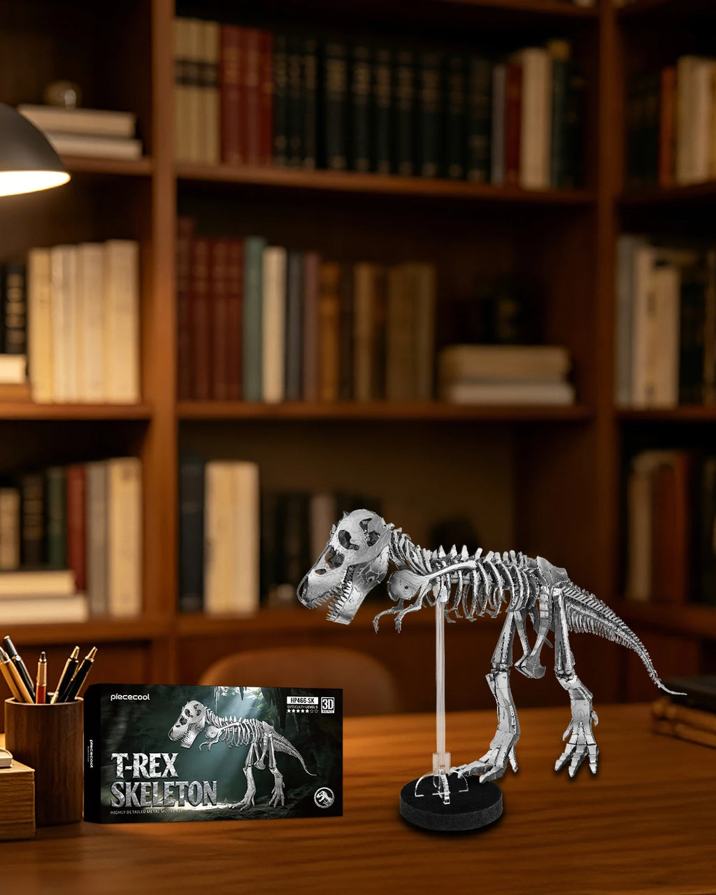 Piececool - Rompecabezas Metálicos 3D, Modelo de Esqueleto de T-Rex