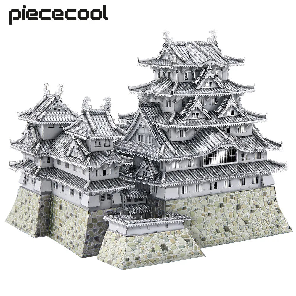 Piececool-rompecabezas de Metal 3D, Kits de modelos de ensamblaje de Castillo Himeji-jo