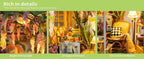 Kit de Modelo de Casa de Muñecas DIY Rolife Gardenhouse Book Nook con Luz LED, Rompecabezas de Madera para Decoración de Estanterías - TGB06