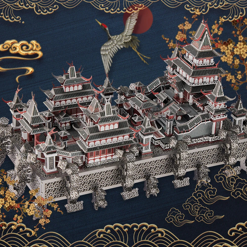 Piececool-rompecabezas 3D Sky Royal Palace, Kits de construcción de modelos de Metal