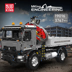 Mould King 19016, coche de juguete técnico, grúa montada en camión RC