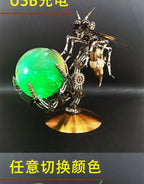 Wasp Mchanical Spider Octopus-rompecabezas 3D, Kit de modelo de Metal con herramientas de montaje