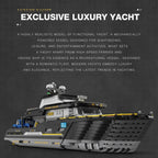 4421 Piezas de Bloques de Construcción de Yate de Lujo, Modelo de Barco a Motor