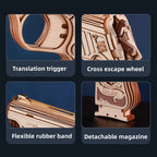 Robotime Rokr-rompecabezas 3D, Kits de modelos de madera, Kit de artesanía de estructura mecánica de autoensamblaje para niños y adolescentes LQ502