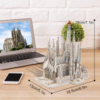 Piececool-rompecabezas de Metal 3D, Kits de construcción de modelos de La Sagrada Família