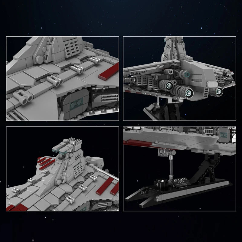 Mould King 21074 Star Plan bloque de construcción la República MOC ataque crucero modelo montaje Star Fighter