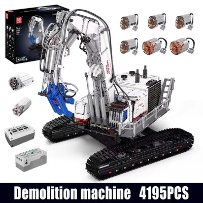 Mould King 17062 camión técnico de juguete, máquina de demolición de construcción RC, montaje de bloques de construcción, coche de ladrillo