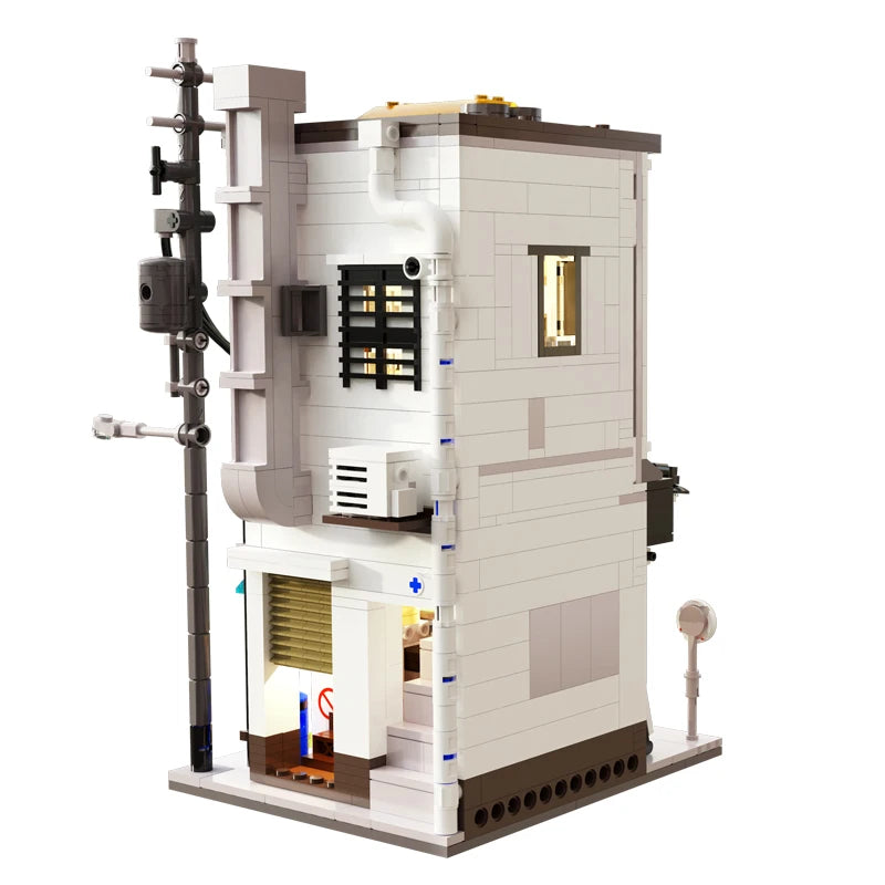 CAJA Cada City LED japonés casa de bollos al vapor arquitectura bloques de construcción amigos tienda figuras ladrillos