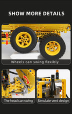 MOULD KING-coche técnico de ingeniería  vehículo de juguete, aplicación RC, camión de basura