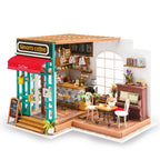 Robotime-casa de muñecas artística, Kits de casa en miniatura DIY, Mini casa de muñecas con muebles, juguetes de café de Simon para niños, regalo para niñas DG109