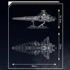 Mould King 21074 Star Plan bloque de construcción la República MOC ataque crucero modelo montaje Star Fighter