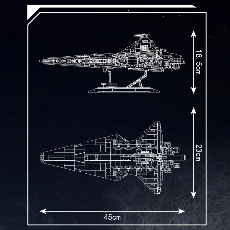 Mould King 21074 Star Plan bloque de construcción la República MOC ataque crucero modelo montaje Star Fighter