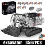 Mould King 17067, coches de juguete técnicos, excavadora RC 6060, bloques de construcción, camión de ingeniería