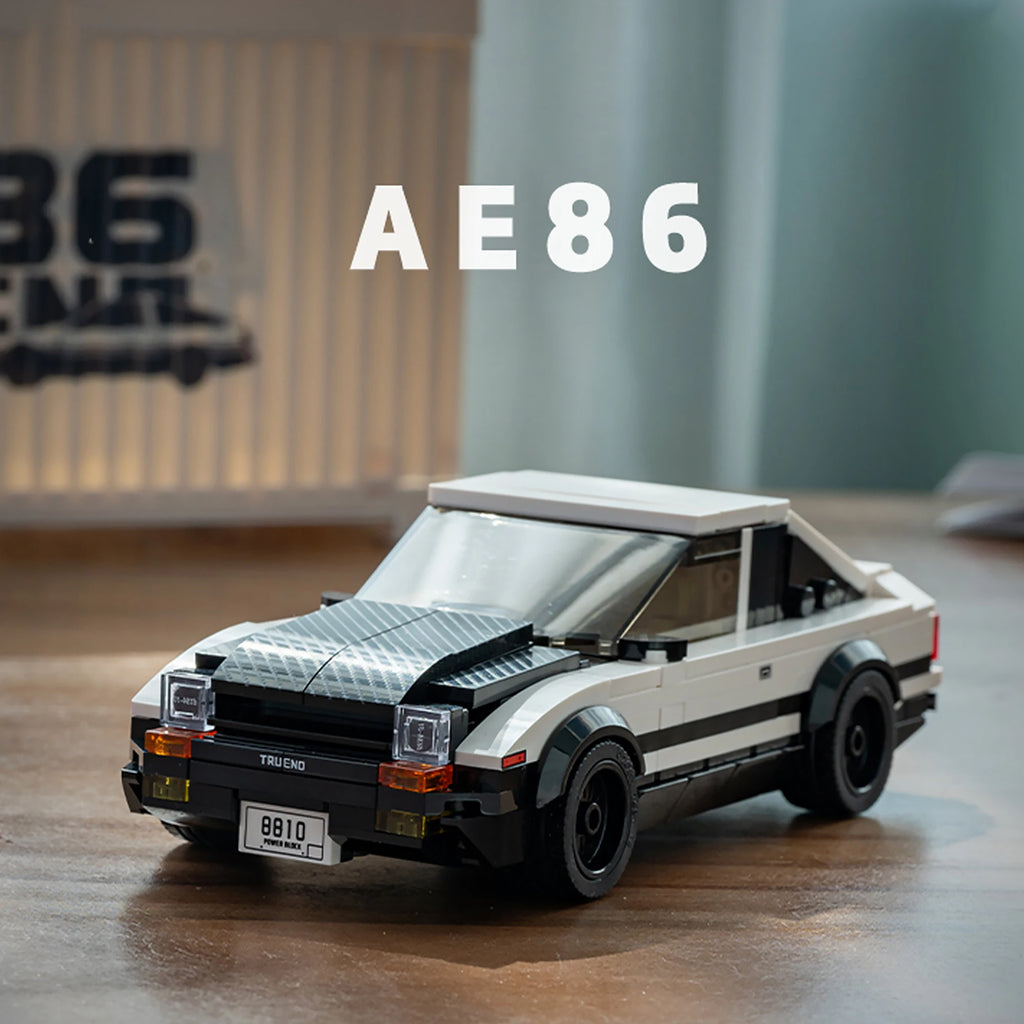 Bloques de construcción de automóviles deportivos AE86 con contenedor de exhibición PB8810