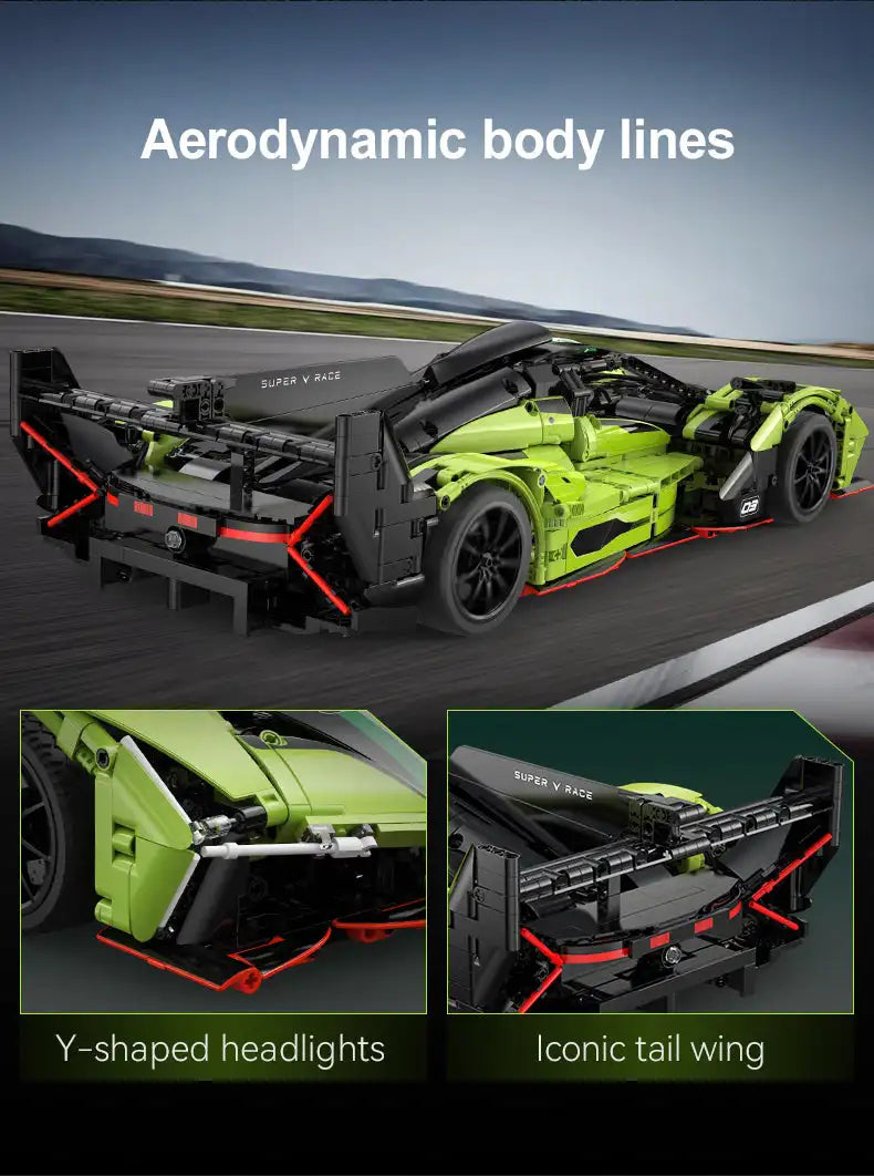 CaDA 1:10 Phantom Wing C63009W ciudad coche de carreras Hypercar