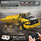 MOULD KING-coche técnico de ingeniería  vehículo de juguete, aplicación RC, camión de basura