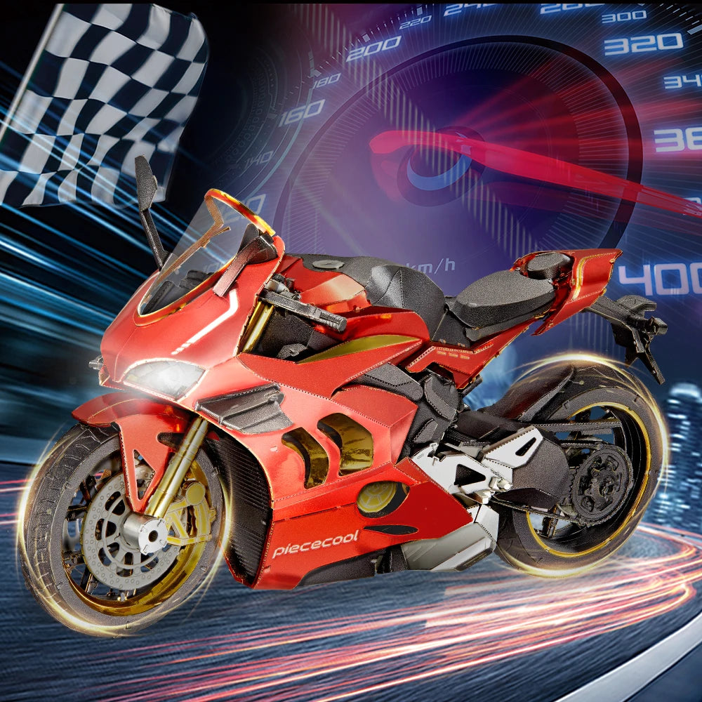 Piececool-rompecabezas de Metal 3D motocicleta III