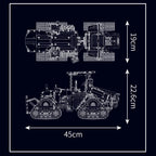 Mould King-bloques de construcción de coche técnico MOC-35270 de bloques de construcción, Tractor neumático sobre orugas, montaje de modelo de camión