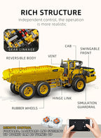 MOULD KING-coche técnico de ingeniería  vehículo de juguete, aplicación RC, camión de basura