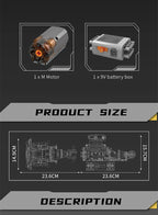 Mould King 10206, pieza técnica de coche, juguetes, coche deportivo motorizado MCL V8, bloques de construcción de motor