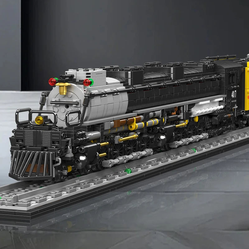 Mould King 12049 Tren de juguete técnico The Big Boy 4-8-8-4 locomotora