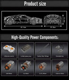 Mould King-bloques de construcción de coche técnico para niños, juguete de modelo de coche de carreras deportivo con Control remoto