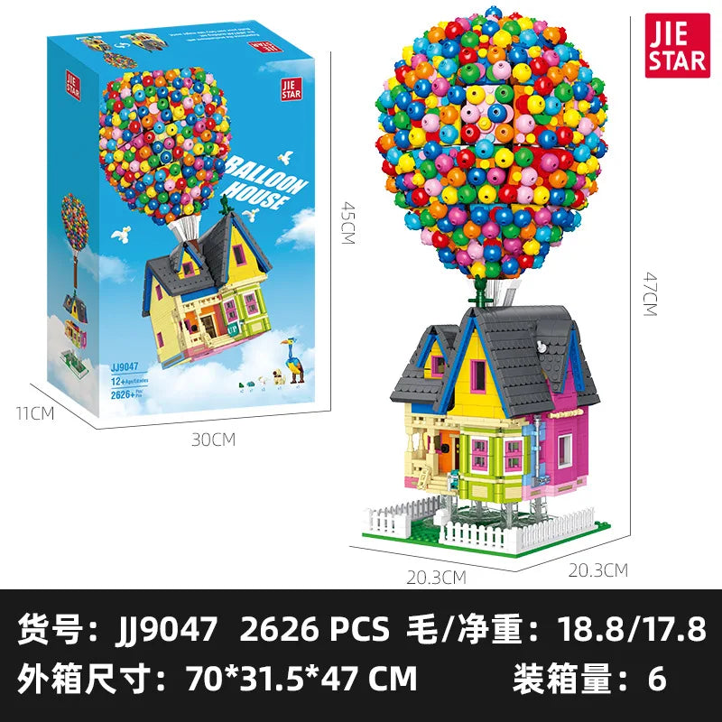 JIESTAR JJ9047 modelo de casa de globos adornos de escritorio Modular City Street View