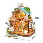 Robotime Rolife Kit de casa de muñecas en miniatura DIY, Villa acogedora para cachorros Rolife, regalo increíble para niños, casa en miniatura DIY para adultos
