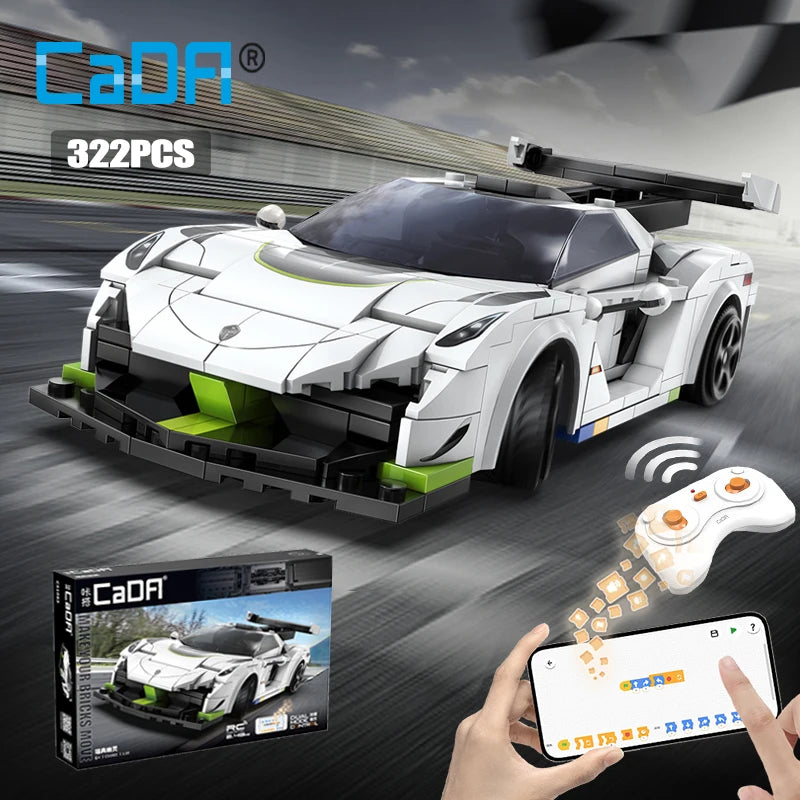 Cada-bloques de construcción de coche deportivo fantasma sueco coche de carreras
