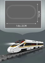 Mould King 12015 Tren técnico de juguete, locomotora RC Fuxing EMU