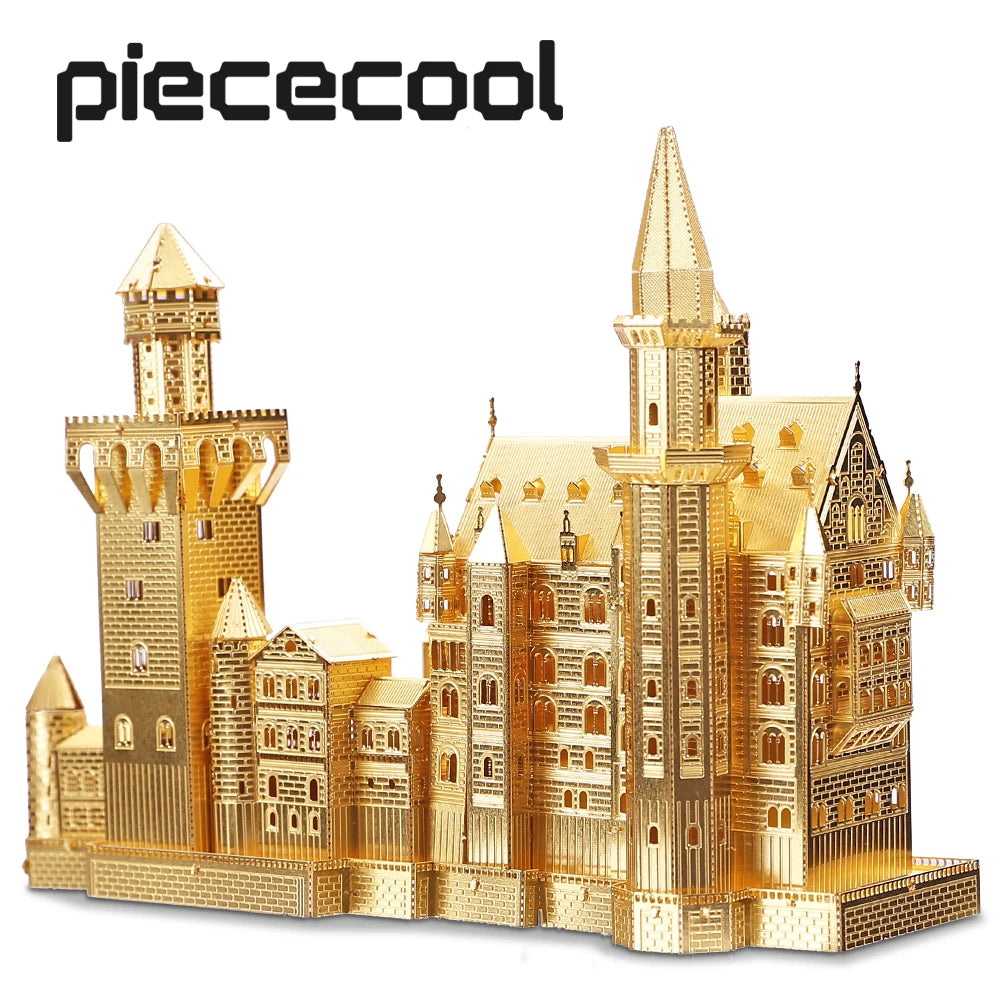 Piececool-rompecabezas de Metal 3D para adultos y adolescentes, modelo de Castillo