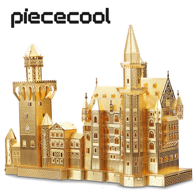 Piececool-rompecabezas de Metal 3D para adultos y adolescentes, modelo de Castillo