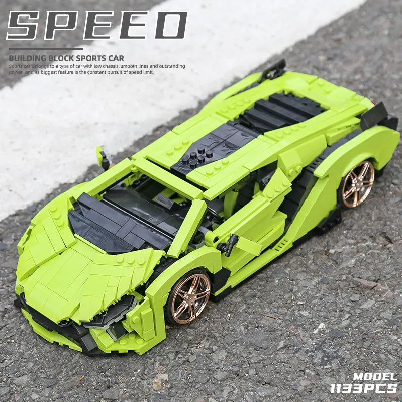 Mould King-bloques de construcción de coches técnicos para niños, juguete de ladrillos para armar coche de carreras deportivo Sian
