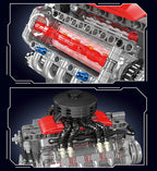 Mould King 10171 bloques de construcción de automóviles técnicos motorizados LSX454 V8 motor ladrillo juguetes montaje piezas de modelo de coche niños regalo de Navidad