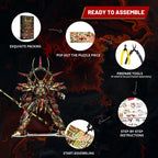 Piececool-Kits de modelos de Metal 3D, rompecabezas de Metal del Rey Mono, bricolaje