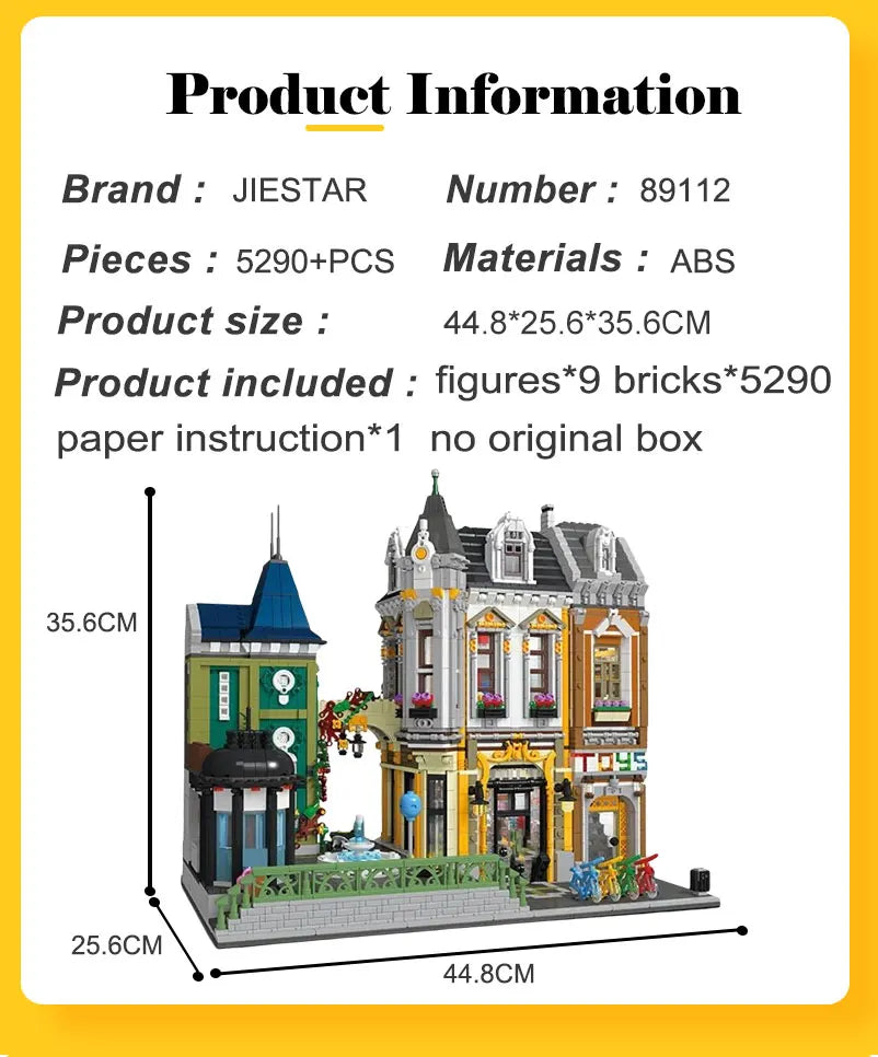 89112 Jiestar Creative Expert Moc Toys Store Afol Square City Street View