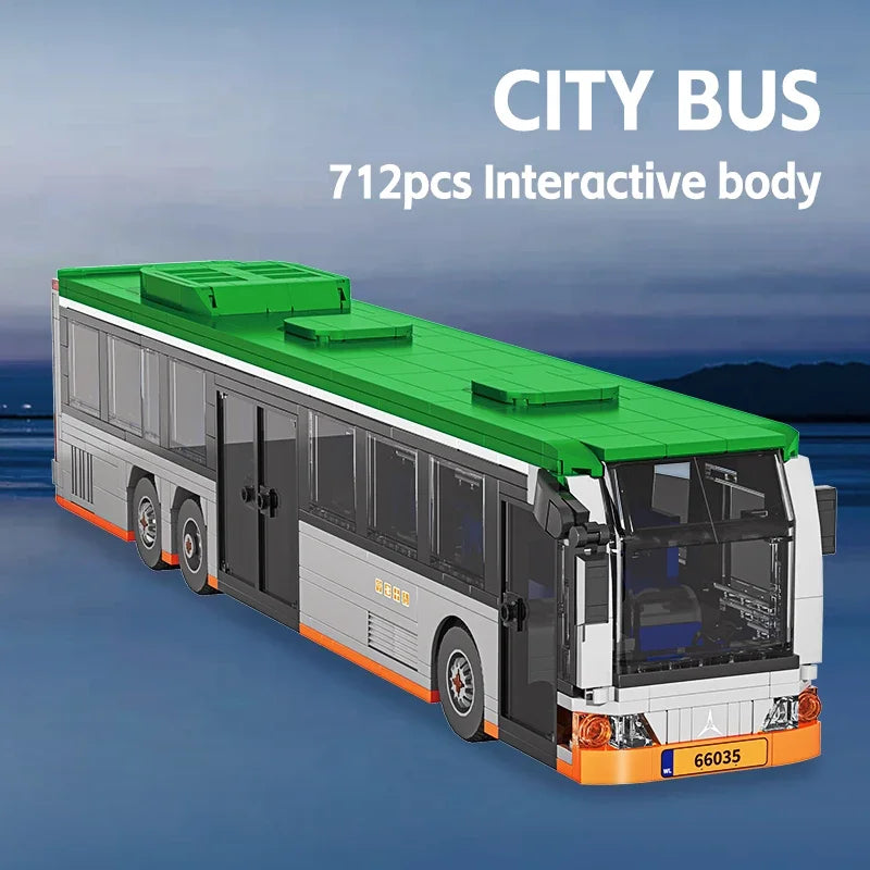 712 Uds. Coche de tráfico verde pasajero turismo autobuses extendidos