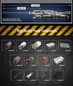 Mould King 17007 17008 Camión Técnico de Juguete, Grúa Liebherr LTM 11200 RC, Bloques de Construcción, Ladrillos