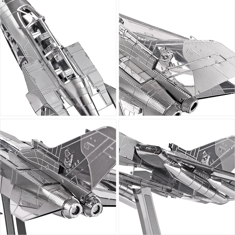 Piececool-rompecabezas de Metal 3D para adultos, chorros de combate Tornado, juguete artesanal, rompecabezas, Kits de modelos