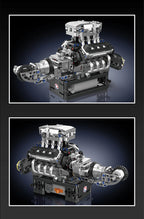 Mould King 10206, pieza técnica de coche, juguetes, coche deportivo motorizado MCL V8, bloques de construcción de motor