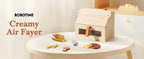 Robotime Robud freidora de aire de madera juego de cocina con accesorios cocinar comida regalo para niños niñas color crema