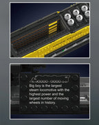 Mould King 12049 Tren de juguete técnico The Big Boy 4-8-8-4 locomotora