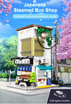 CAJA Cada City LED japonés casa de bollos al vapor arquitectura bloques de construcción amigos tienda figuras ladrillos