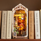Robotime Rolife Book Nook Kits, Cafetería Navideña, Kit de Casa en Miniatura con Luces, Rompecabezas 3D de Madera, Regalo para Librerías, TGB15