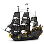 Bloques de Construcción del Barco Pirata Perla Negra, Kit de Modelo de Ladrillos del Buque Insignia del Caribe