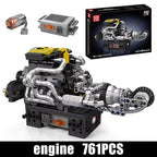 Mould King 10207 juguetes de coche técnico el supercoche PAG V12 conjunto de bloques