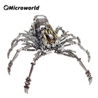 Microworld rompecabezas de Metal 3D Animal Spider King Plus versión modelo rompecabezas DIY Kits de montaje